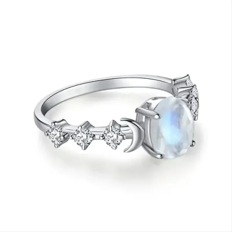 Oval Shaped Moonstone Curved M - Custom Night Sky recension och pris