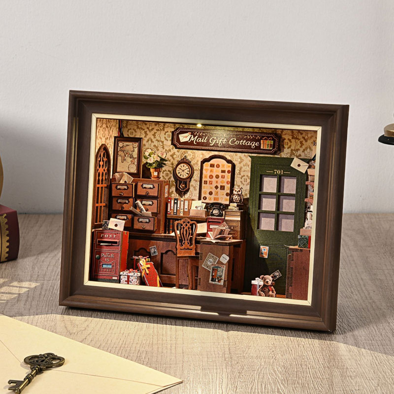 DIY 3D Wooden Book Nook Kit Mi - Engraved Wood Frame recension och pris