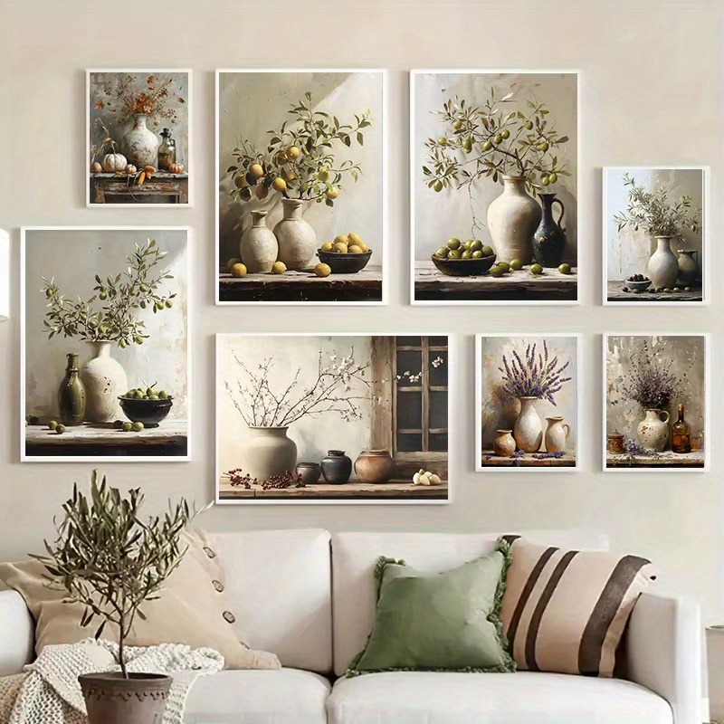 1pc Frameless Retro Still Life - Family Tree Print recension och pris