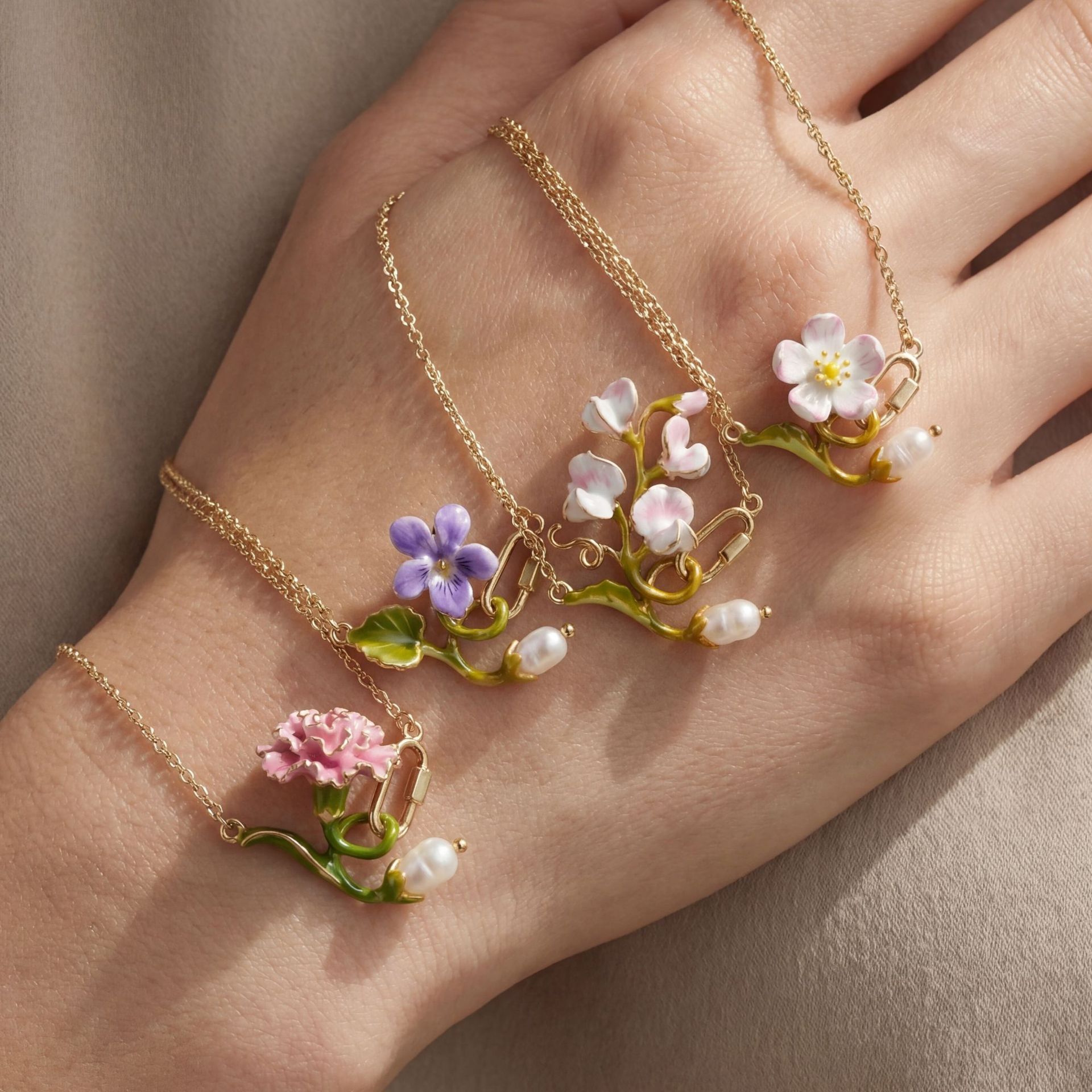 12 Month Birth Flower Necklace - Birth Flower Necklace recension och pris